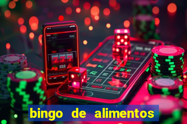 bingo de alimentos saludables para imprimir